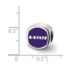 Black Bow Jewelry Sterling Silver Kansas State Wildcats NCAA Bead Charm - 3 of 4