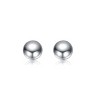 Guili Sterling Silver White Gold Plated Round Ball Stud Earrings, Available in 4MM, 5MM, 7MM - Elegant & Classic Design for Effortless Everyday Style - 2 of 2