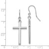 Black Bow Jewelry Large Hollow Cross Dangle Earrings in 14k White Gold - 4 of 4