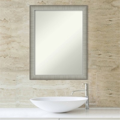 Elegant Silver Rectangular Bathroom Vanity Wall Mirror
