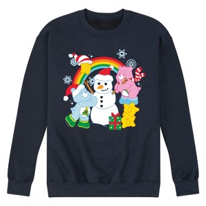 Men's - Care Bears - Christmas Snowman Graphic Fleece Sweatshirt - 1 of 4