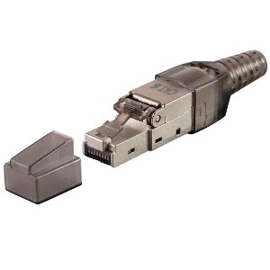 Monoprice Entegrade Series Cat6 RJ-45 Field Connection Modular Plug, Shielded for 23/24AWG Installation Cable, 10 pack - 1 of 4