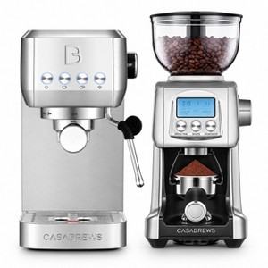 CASABREWS 3700 Essential Espresso Machine & Tornado Grinder Bundle, 20 ...