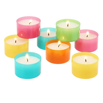 96-Pack Multicolor Palm Wax Scented Tealight Candles