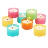96pc Tealight Candles Blue/Pink/Yellow - Stonebriar Collection: Unscented, Long Burn Time, Cotton Wick - 2 of 4