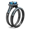 Slickblue Women’s Oval CZ Ring, Silver, 8x6mm Clear Stone, Accent Halo Design, Polished Stainless Steel, Size 5-10 - 4 of 4