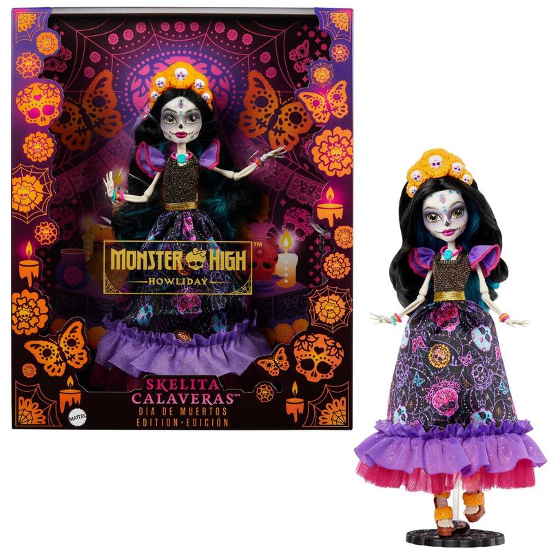 Monster High Howliday Dia De Muertos Skelita Calaveras Fashion Doll, 1 of 11