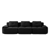 AENKYO 117-Inch Square Cloud Couch Modular Sectional Sofa with Two Ottomans, No Assembly Required - Ergonomic Floor Lounge for Living Room - Camel - 4 of 4
