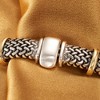 Ross-Simons Italian Sterling Silver and 18kt Bonded Gold Woven Bracelet - 4 of 4