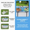 Bestway Steel Pro 15’ x 48" Round Steel Above Ground Outdoor Swimming Pool Metal Frame for Backyards, Blue - 3 of 4