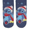 Disney Lilo and Stitch Adult Christmas Stitch Fleece Lined Home Thick Slipper Socks With Non-Slip Sole For Women or Men - 2 of 4