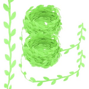 Unique Bargains Polyester Natural Design Realistic Durable Leaf Ribbon 2 Pcs - 1 of 4