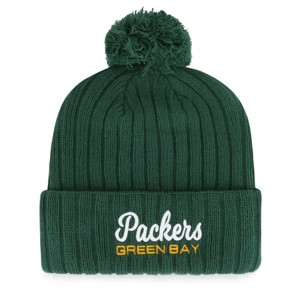 NFL Green Bay Packers Women's Flourish Knit Beanie: Sports Team Logo Apparel - 1 of 2