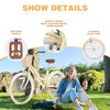 NAYSAYE 24 Inch Girls Bike Steel Frame Dual Brake System Comfortable Saddle Bikes for Outdoor Play, Yellow, 61.02"*22.05"*35.43" - 2 of 4