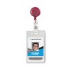 Advantus Translucent Retractable ID Card Reel, 30" Extension, Red, 12/Pack - image 3 of 4