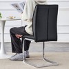 VYNXARIA Luxury Simple Arch Chair - Set of 2 Dark High Resilience Dining Chair with Arched Metal Silver Leg - 2 of 4
