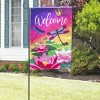 Welcome Dragonfly with Lily Pads Garden Lustre Flag - 2 of 3