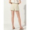 Allegra K Women's Elegant High Waist Zipper with Pockets Straight Leg Summer Shorts - 4 of 4