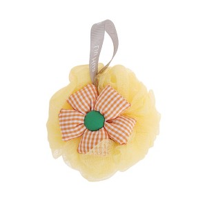Unique Bargains Plaid Sunflower Bath Shower Loofah Sponge 1 Pc - 1 of 4