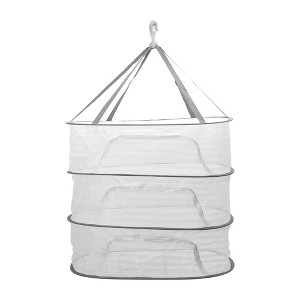 Unique Bargains Herb Drying Rack Mesh Net with Zipper Collapsible for Seeds Buds Fruits - 1 of 4