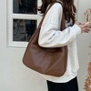 Vegan Leather Tote Bag Purse Stylish Casual Trendy Large Soft Shoulder Bag - 4 of 4