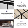 FurnitureR Twin Size Metal Bed Frame with Metal Slats, Heavy Duty Platform Mattress Foundation with Under Bed Storage, Non-Slip Support, Black - 4 of 4