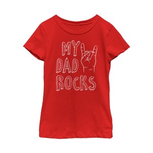 Girl's Lost Gods Father's Day My Dad Rocks T-Shirt - 1 of 4