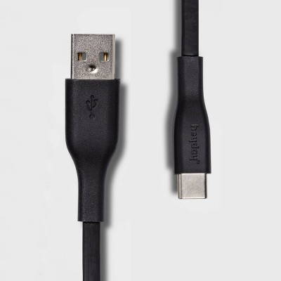 3' Usb-c To Usb-a Flat Cable - Heyday™ Black : Target