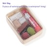 Itopfox 5-Piece Clear Waterproof TPU Baby Organizer Set for Diapers, Toys, and Travel Accessories, Nestable Bags - 4 of 4
