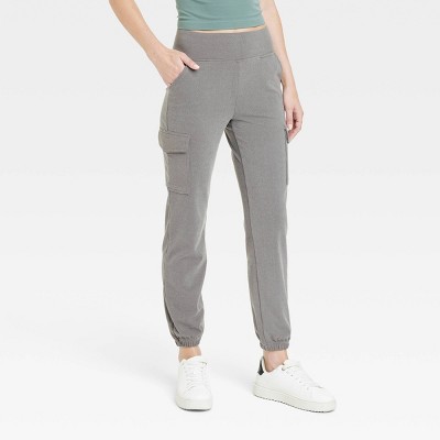 Women's Relaxed Fit Super Soft Cargo Joggers - A New Day™ Gray M