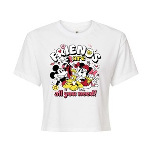 Women's - Disney - Friends Are All You Need Cropped Graphic T-Shirt - 1 of 4