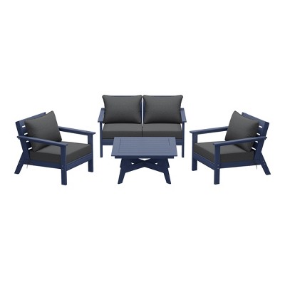 WestinTrends Avalon Outdoor 5-Piece Modular Sectional Patio Furniture Sofa Set
