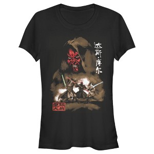 Juniors Womens Star Wars Darth Maul Kanji Battle T-Shirt - 1 of 3