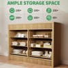 Fluted 6 Drawer Dresser, 47" Wide 6 Chest of Drawers with Double Waveform Fluted Panel, Wooden Storage Cabinet for Bedroom Living Room Nursery - 4 of 4