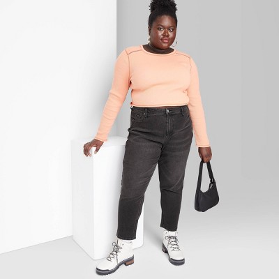 plus size black mom jeans