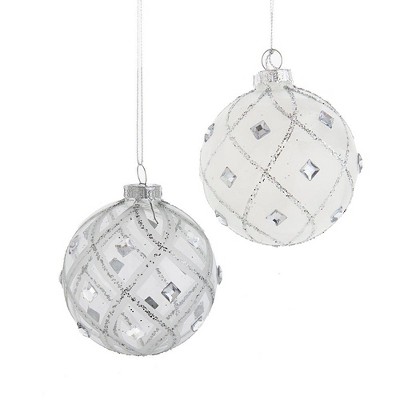  Wettarn 50 Pcs Christmas White Ball Ornaments with Lid