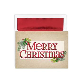 Sustainable Greetings 48 Pack Blank Red And Green Christmas Cards With ...