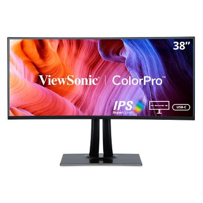 ViewSonic VP3881A 38-Inch IPS WQHD+ Curved Ultrawide Monitor with ColorPro 100% sRGB Rec 709, Eye Care, HDR10 Support, USB C, HDMI, USB, DisplayPort