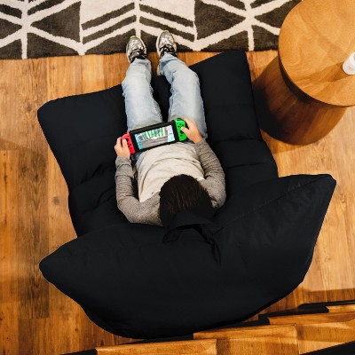 Roma Black Smartmax Bean Bag Chair with Removable Cover