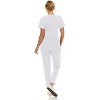 Saint Scrubs Womens 9-Pocket Medical Uniform Set- V-Neck Stretch Top with Tapered Straight Leg Pants - 2 of 4