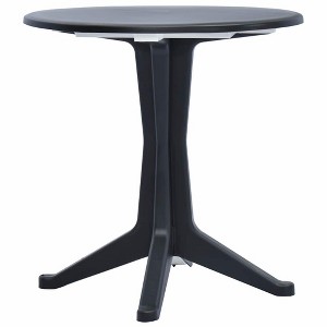 vidaXL Garden Table Anthracite Plastic Medium Lightweight Bistro Table - 1 of 4