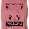 Women's Pokémon Electric Type Art Graphic Racerback Tank - Heather Mauve - Small - 2 of 3