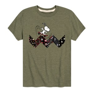 Boys' - Peanuts - Snoopy Skating Pattern Short Sleeve Graphic T-Shirt - 1 of 4