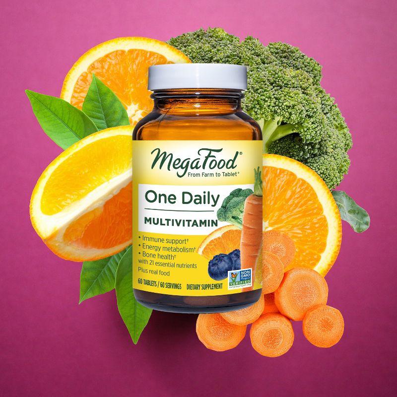 MegaFood One Daily Multivitamin for Women and Men Immune Support Vegetarian Tablets - 30ct, 6 of 7