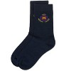 Memoi Boys Stitched M Crest Solid Color Dress Crew Socks - 3 of 4