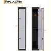 72" Lockers for Employees Students with Shelves, Metal Storage Steel Locker for School, Office, Gym, Home and Warehouse, Grey+Black - 3 of 4