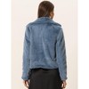INSPIRE CHIC Women's Autumn Winter Cropped Notch Lapel Faux Fur Fluffy Jacket - 4 of 4