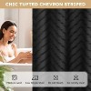 LunaLulinlk No Hook Black Boho Tufted Hotel Shower Curtain - 4 of 4