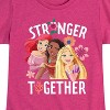 Girls' - Disney Princess - Moana Rapunzel Ariel Stronger Together Fitted Short Sleeve Graphic T-Shirt - 2 of 4