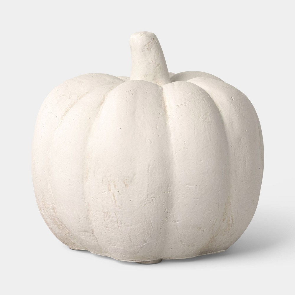 6” Rustic Ceramic Fall Pumpkin Round - Threshold™: Fall